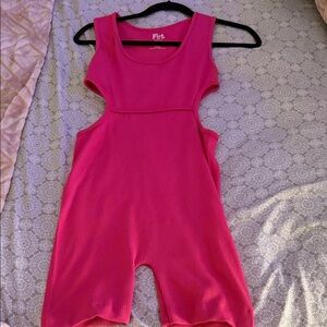 Pink Sleeveless Jumpsuit